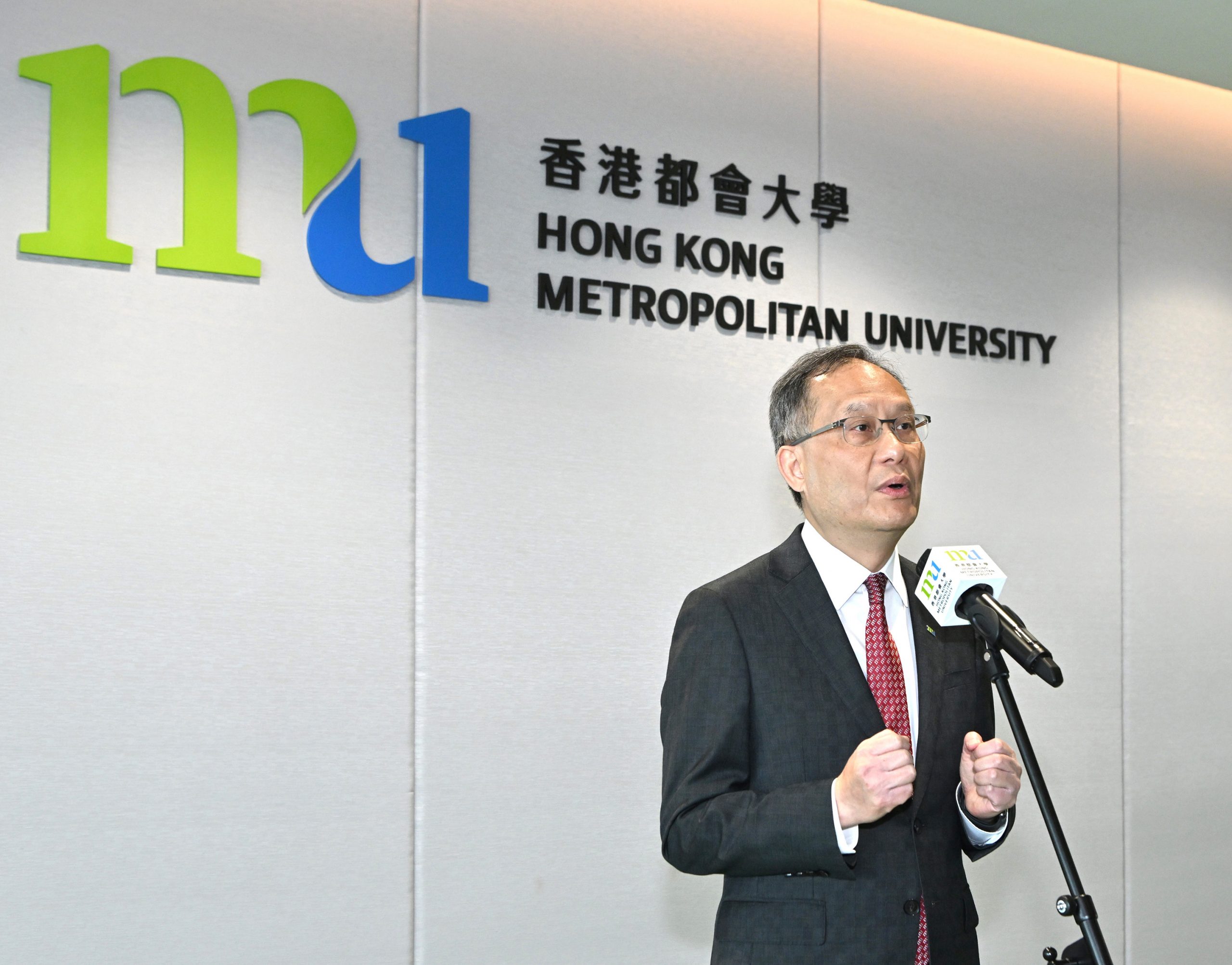 Prof. Lam shares the latest development of HKMU