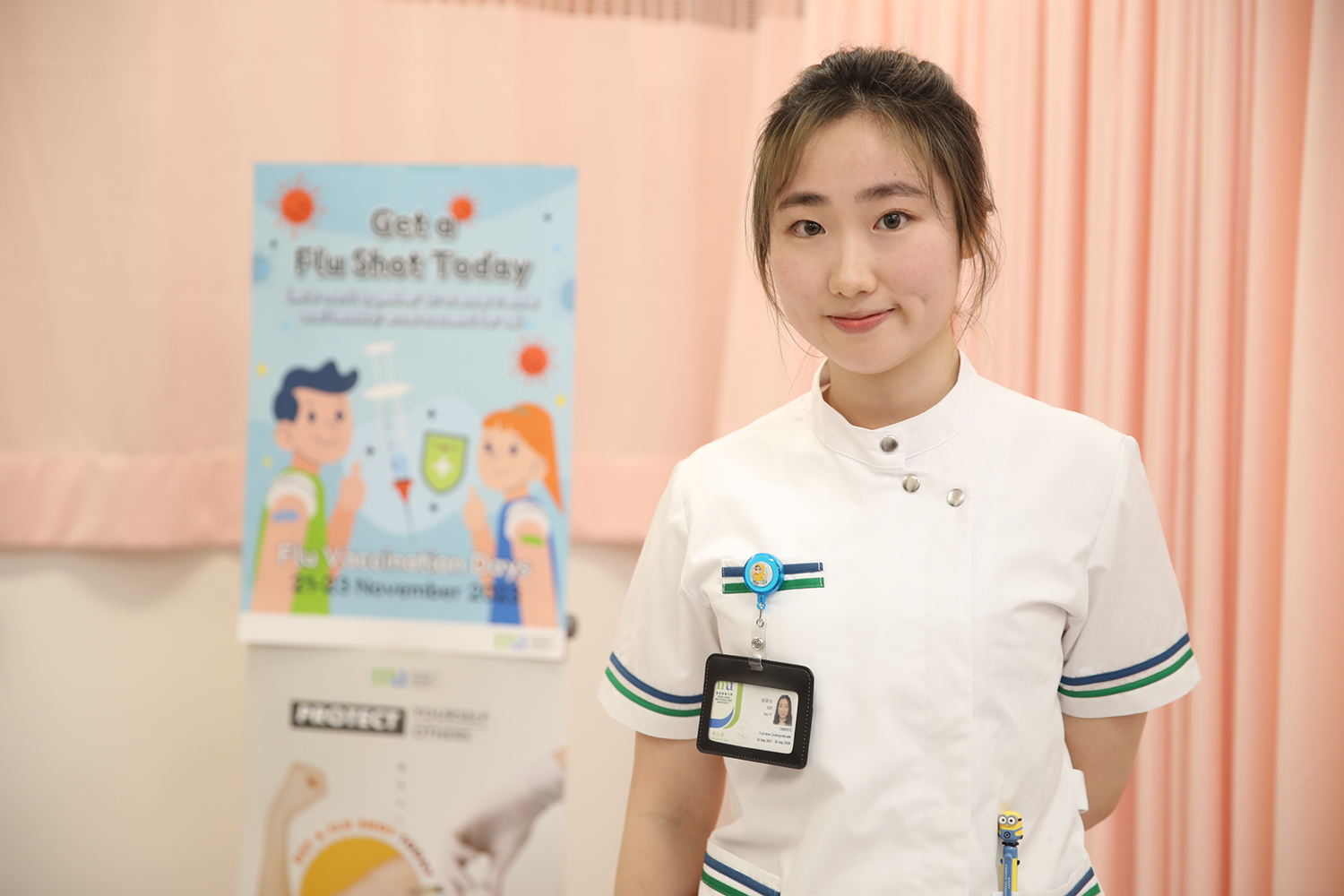 Sze Hoi-yi believes that the HKMU Vaccination Days helps raise the awareness of vaccination among teachers and students.