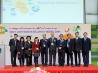 iCOFE2014 0253 : Dr Andrew Lui, Dr Eva Tsang, Dr K C LI, Dr K S Yuen, DR. Cheung King Sing, DR. Franklin Lam, DR. Linda Lee, DR. Yang Ruowei Robin, Mr Wong Jean Wah, OpeningCeremony, Prof. Leung Chun Ming