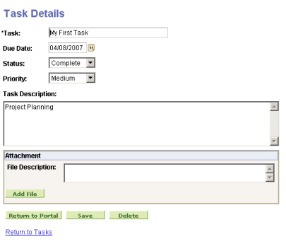 Viewing Task Details